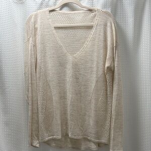lululemon athletica Cream Long Sleeve Top